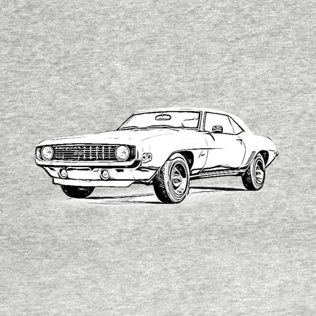 Camaro 69 Wireframe by Auto-Prints